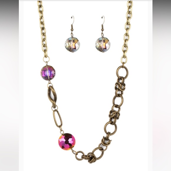 Paparazzi Jewelry - ⚫️💎⚫️ “CELESTIALLY CELTIC” BRASS NECKLACE WITH FREE EARRINGS ~ PAPARAZZI❗️⚫️💎⚫️